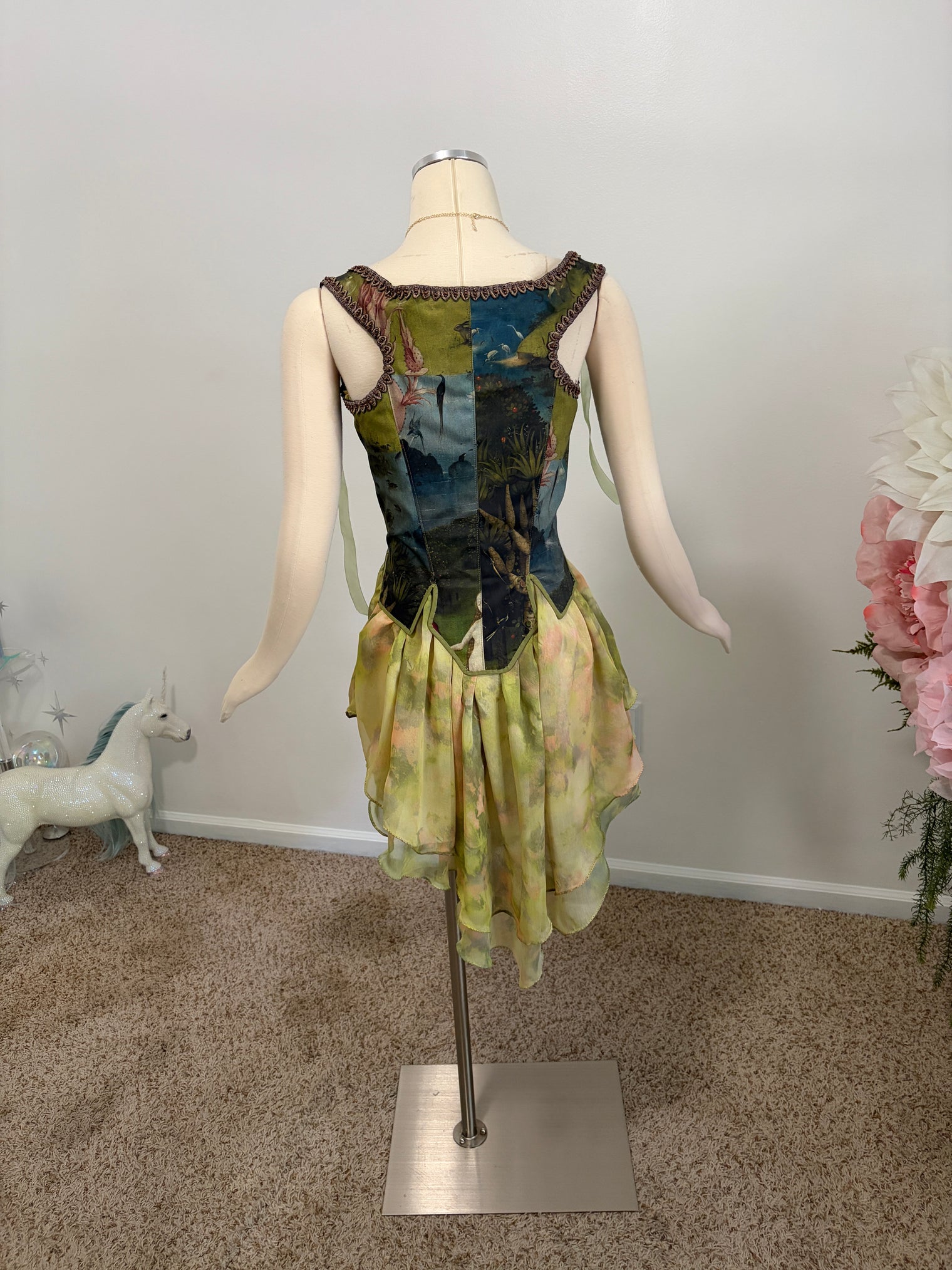A drink with the unicorns corset and chemise