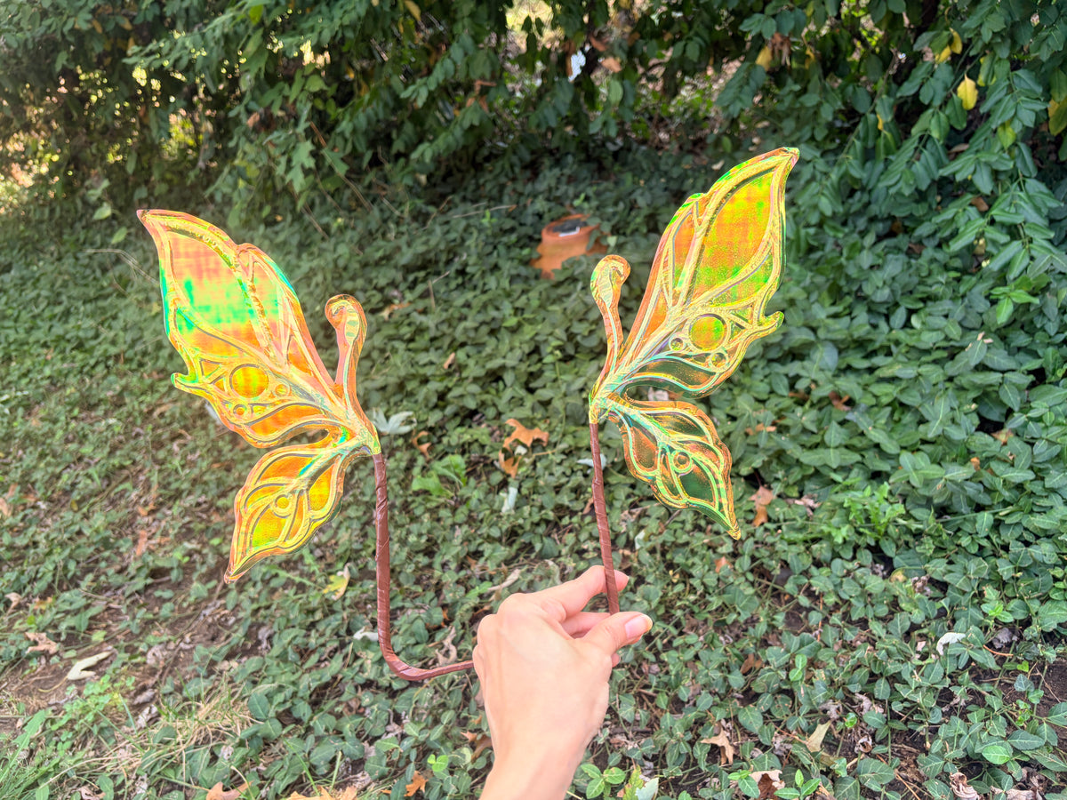 Micro mini Wings Lemon Yellow iridescent fairy wings