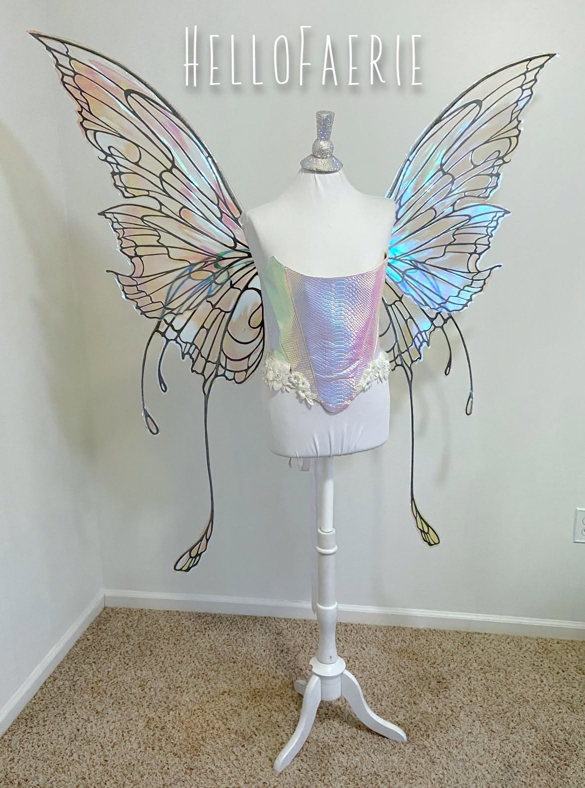 Monster size Made to Order Double Swallotail Iridescent Fairy Wings