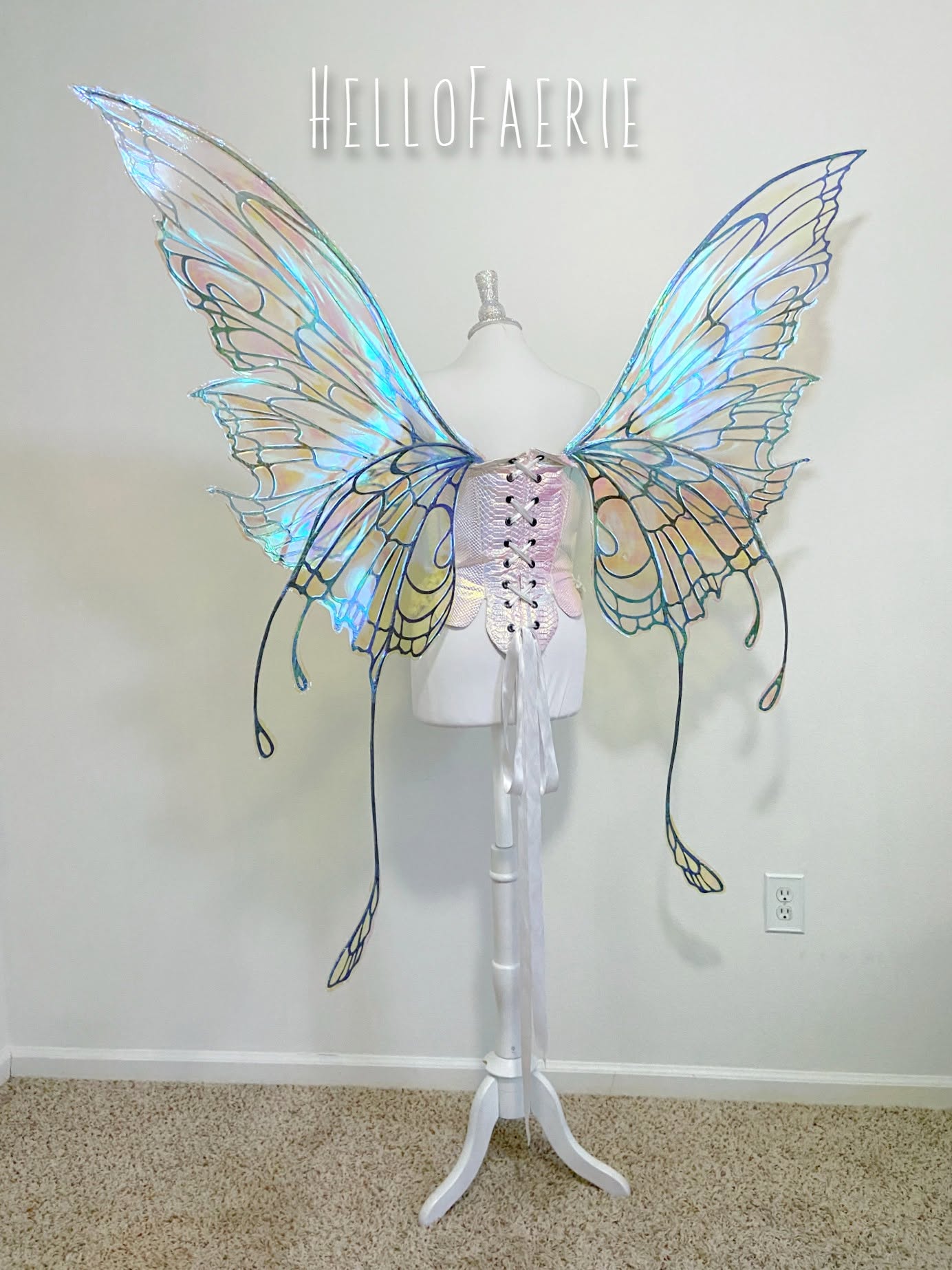 Monster size Made to Order Double Swallotail Iridescent Fairy Wings