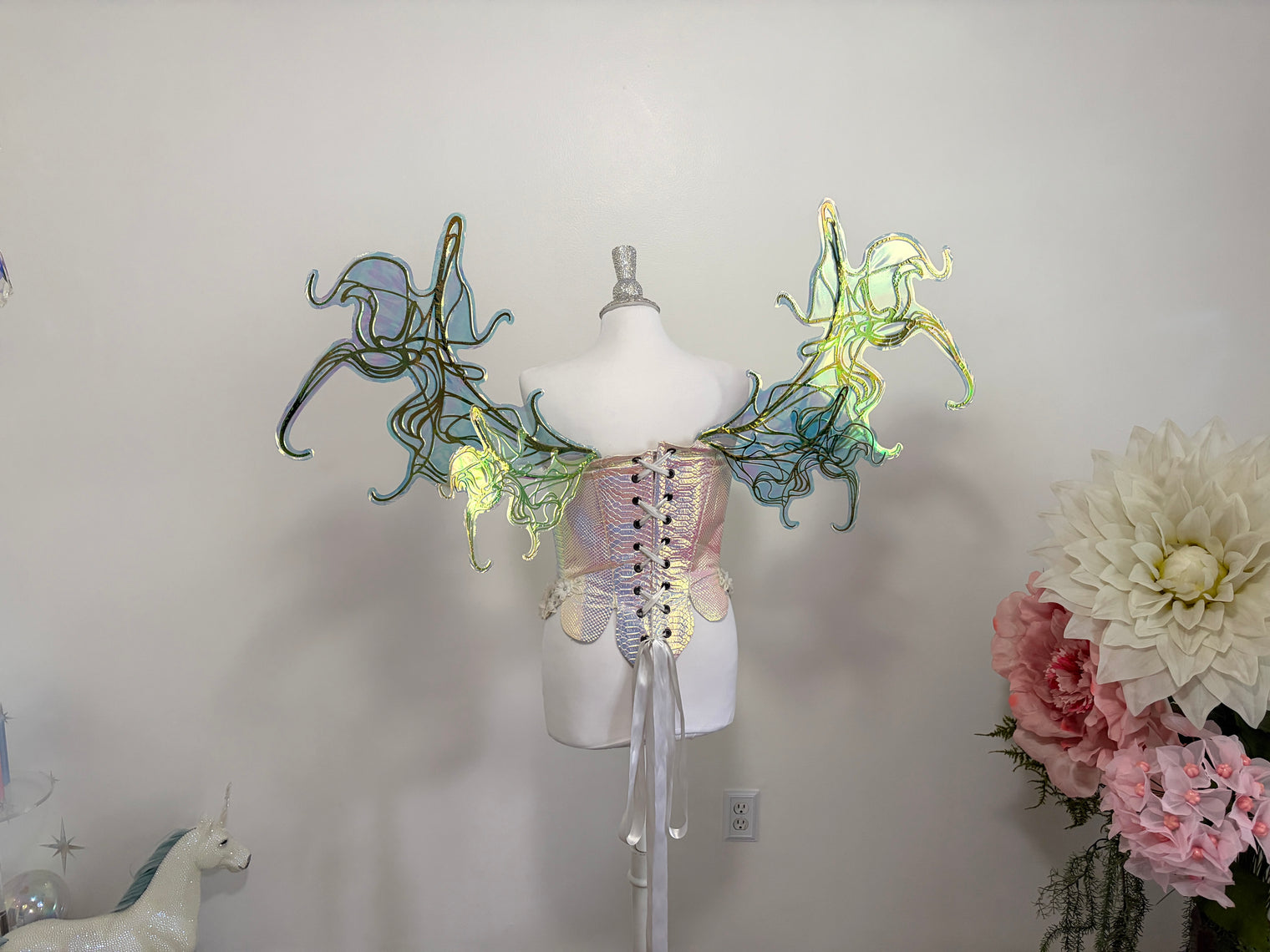 Custom pickle wings for Mary Iridescent Fairy Wings