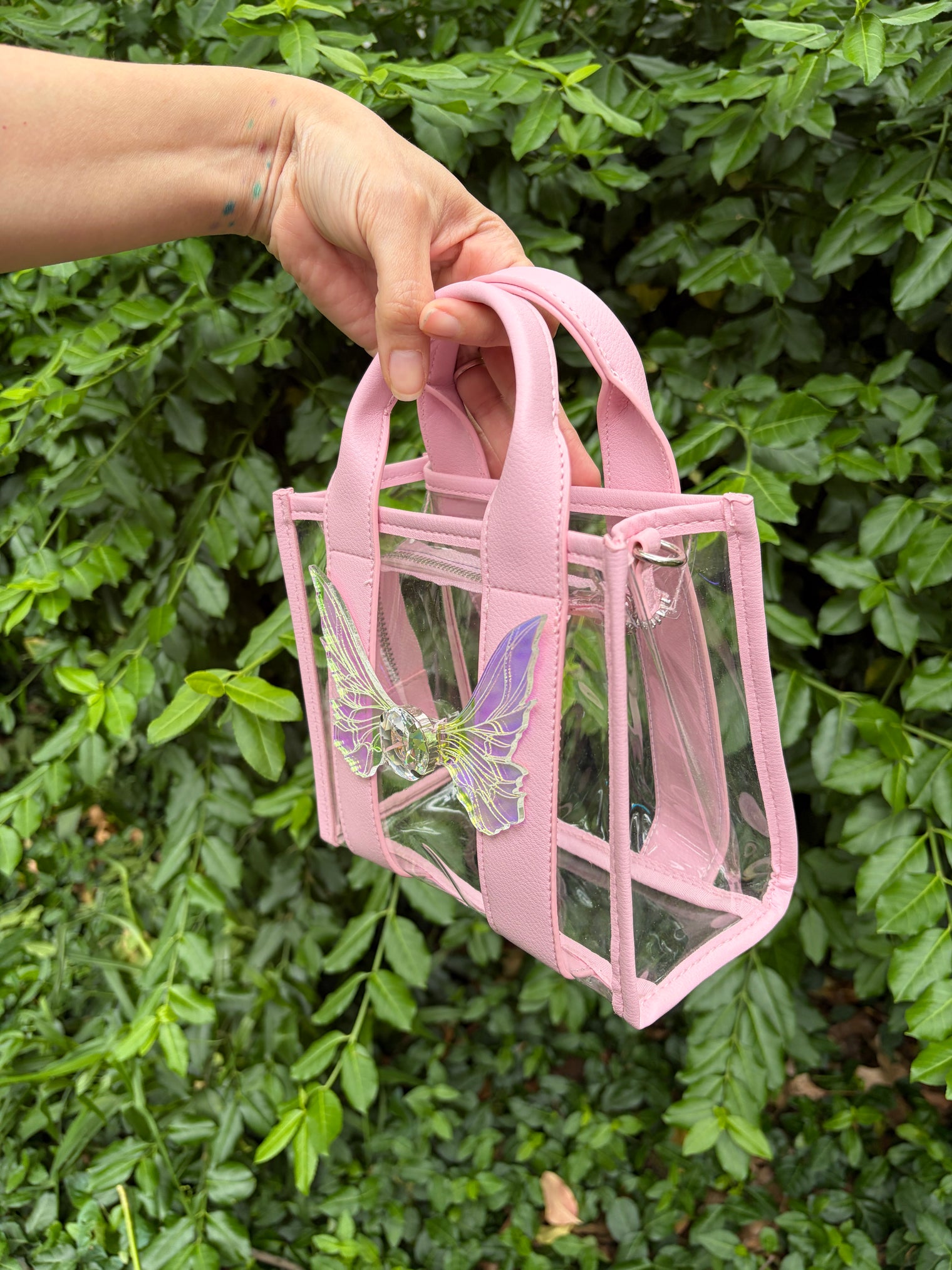 Pink Clear Fairy Purse