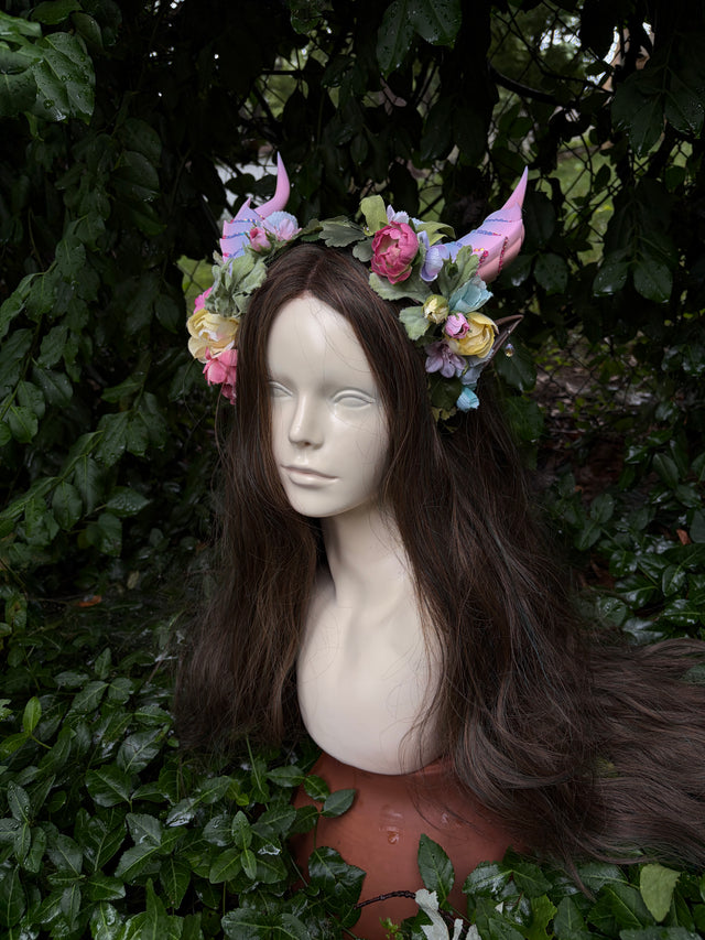 Pink candy color Headpiece with horns and ears