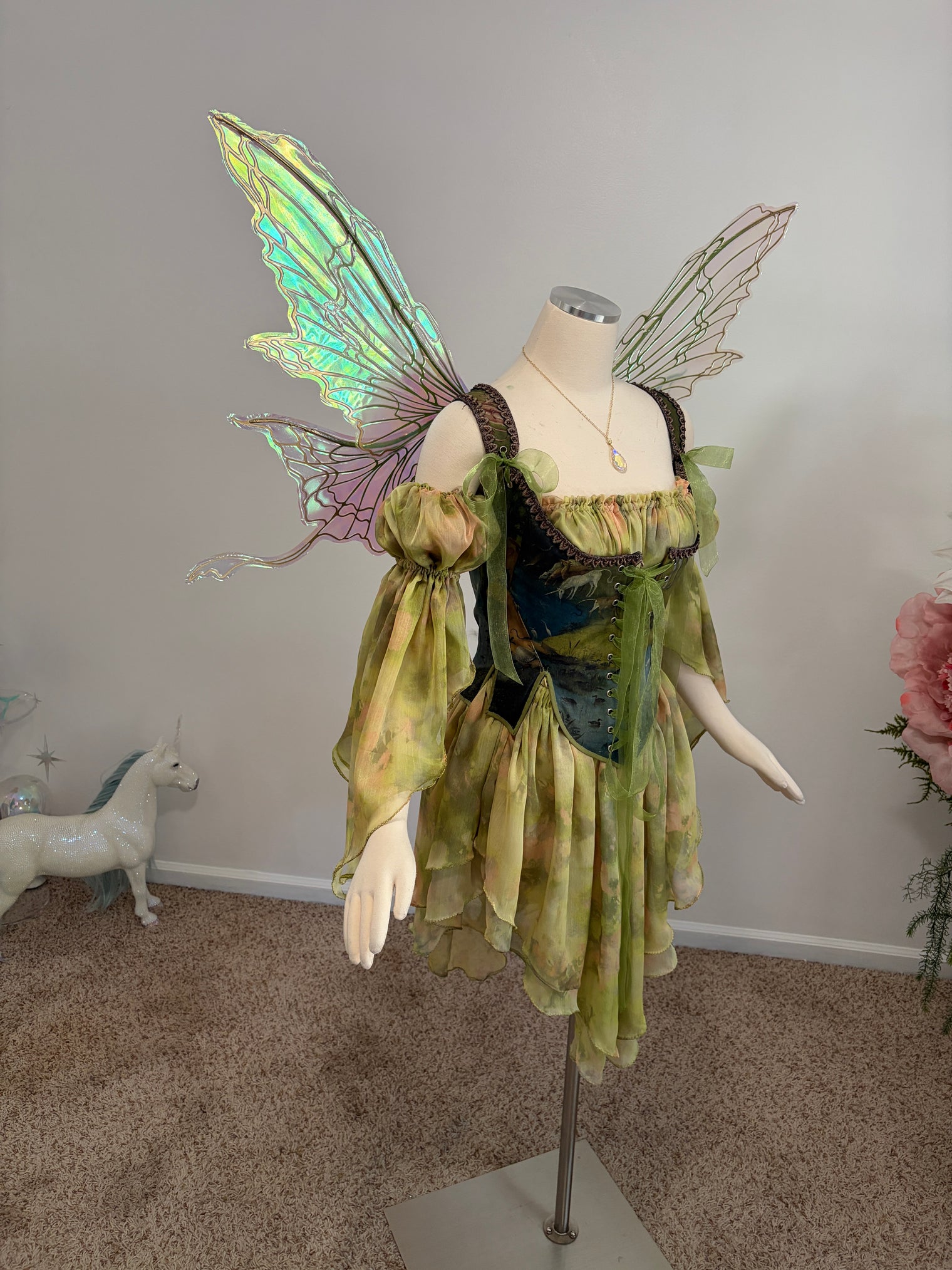 A drink with the unicorns corset and chemise