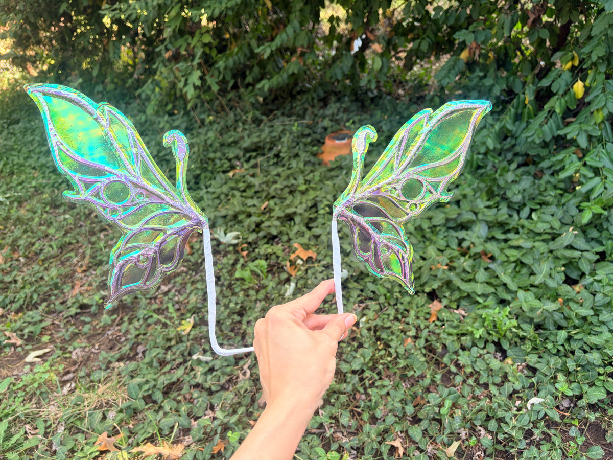 Micro mini Wings Silver iridescent fairy wings
