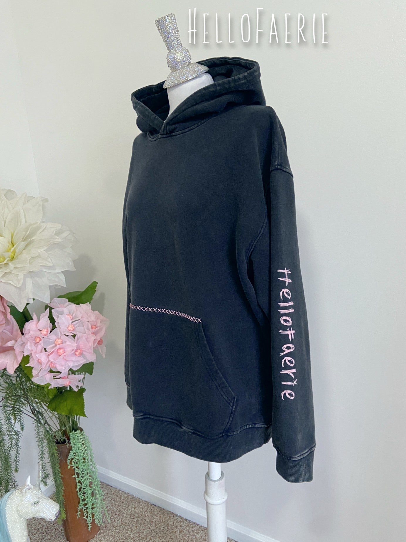 2026 HelloFaerie Oversized Hoodie Deluxe Rhinestone