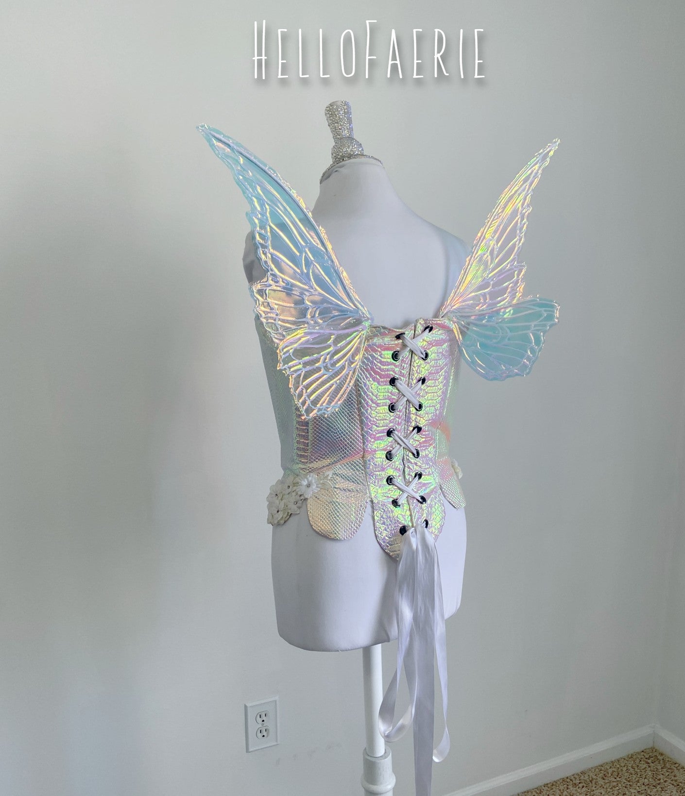 Mini Unicorn Althea Butterfly iridescent fairy wings