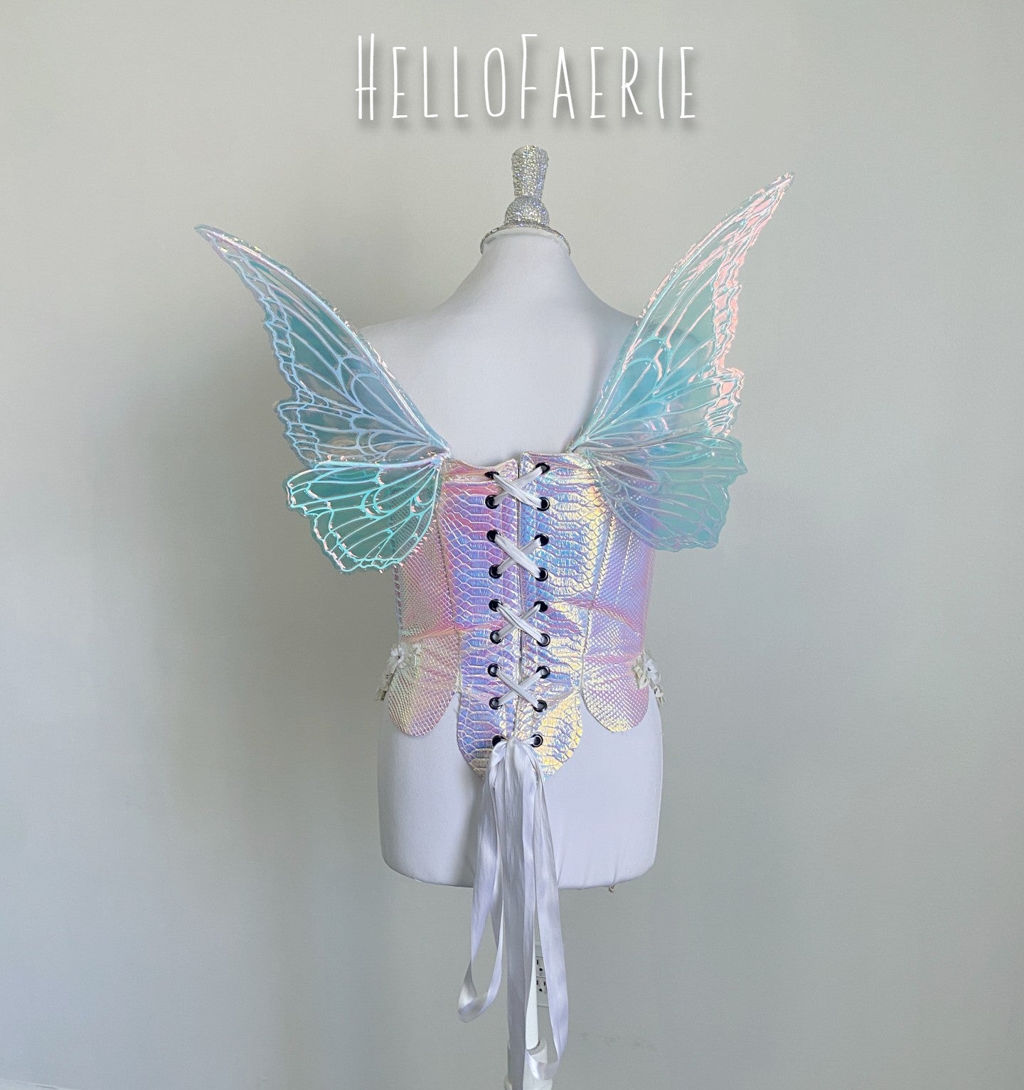 Mini Unicorn Althea Butterfly iridescent fairy wings