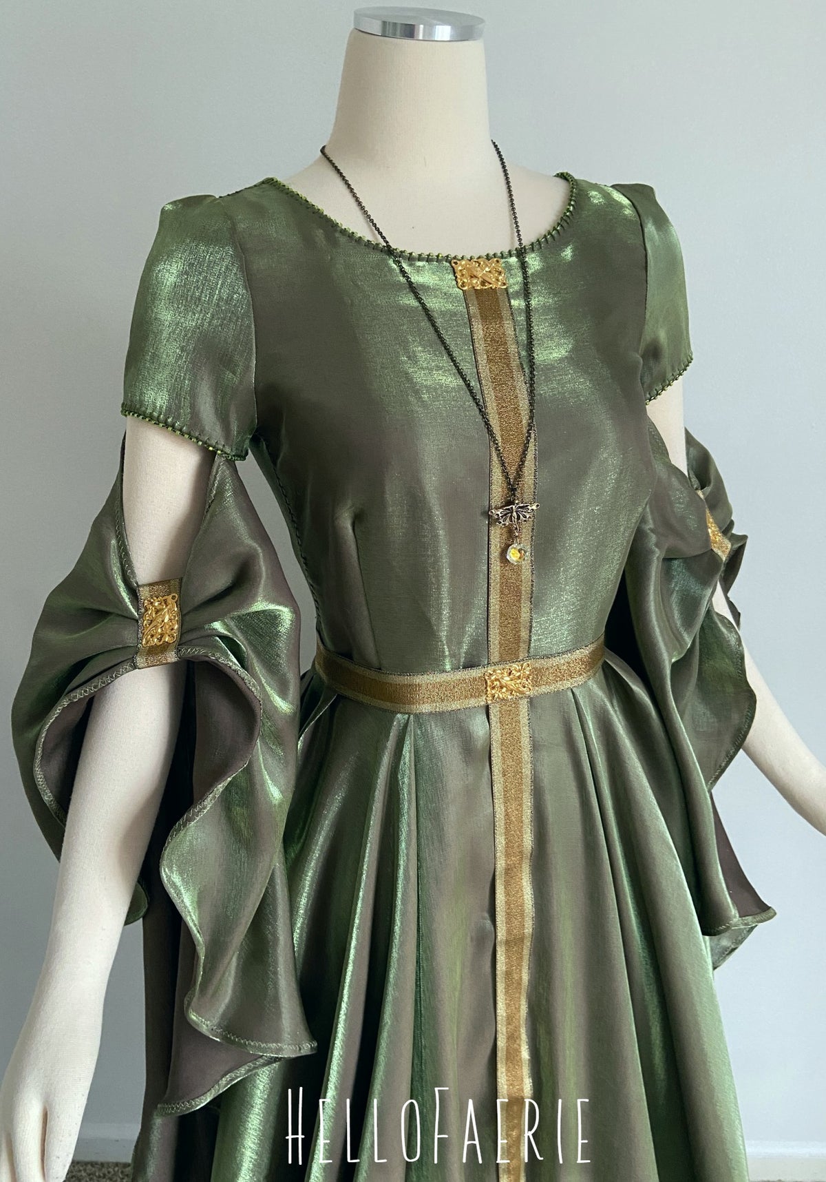 Green Sleeves Elven gown