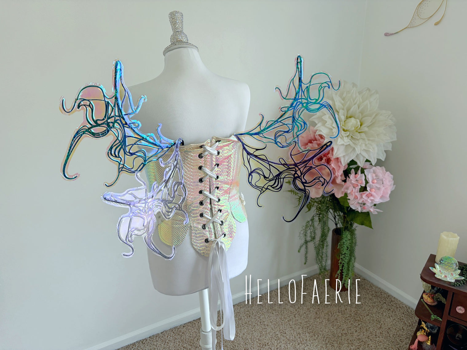 Black and Purple Smoke Iridescent Fairy Wings