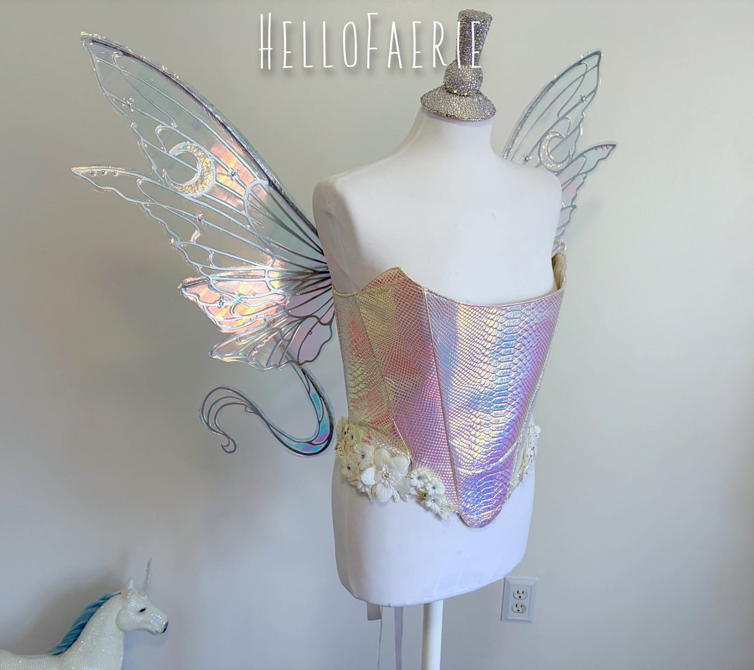 Usagi Moon Wings large Iridescent Fairy Wings MTO