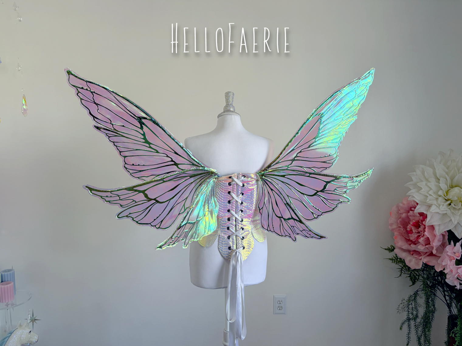 Giant Hope Iridescent Fairy wings READY TO SHIP