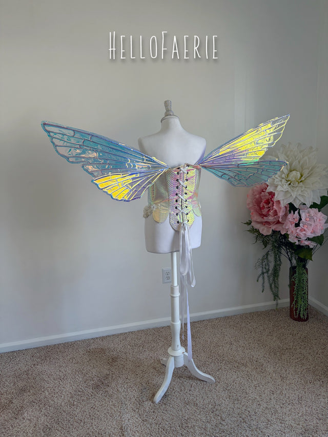 Giant Dragon Fly Iridescent Fairy wings