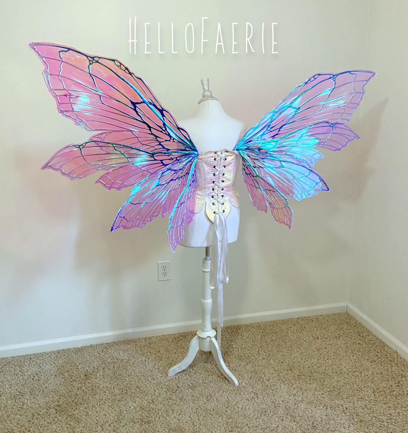 MONSTER Size Purple Double set Peri Iridescent Fairy Wings