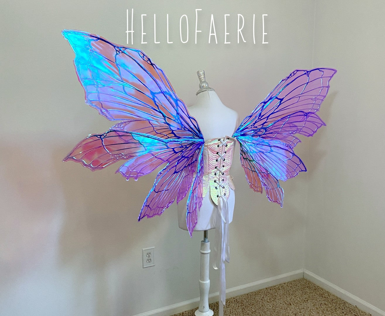 MONSTER Size Purple Double set Peri Iridescent Fairy Wings