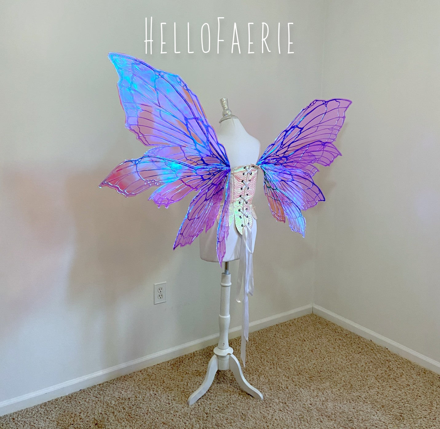 MONSTER Size Purple Double set Peri Iridescent Fairy Wings