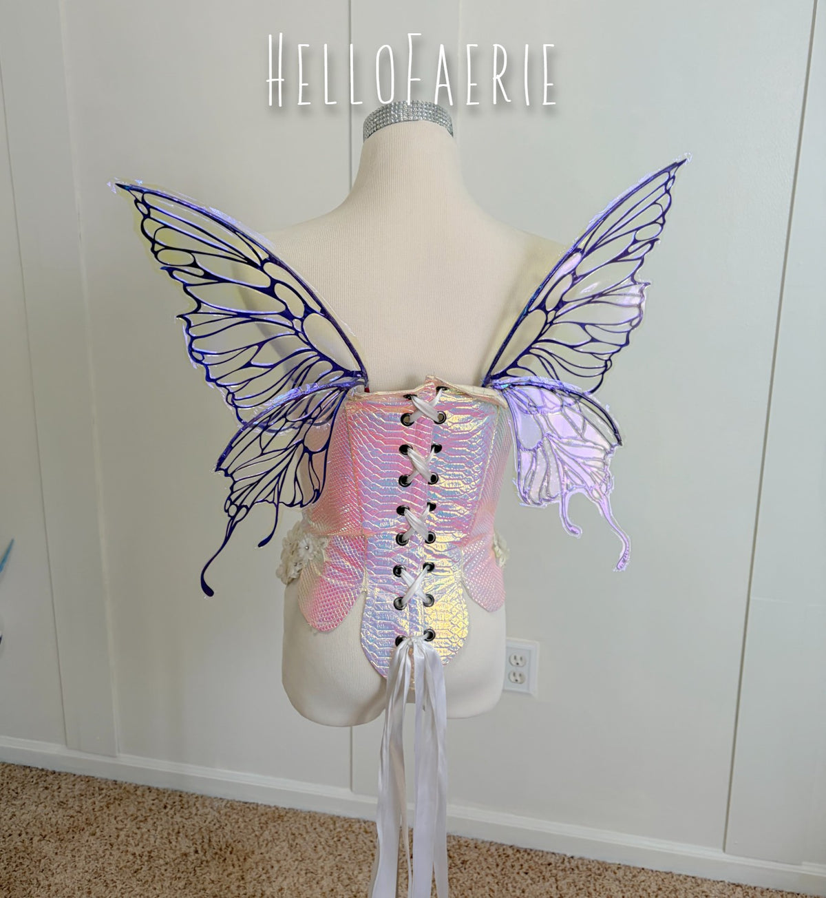 Mini Odette Dark Purple Butterfly iridescent fairy wings