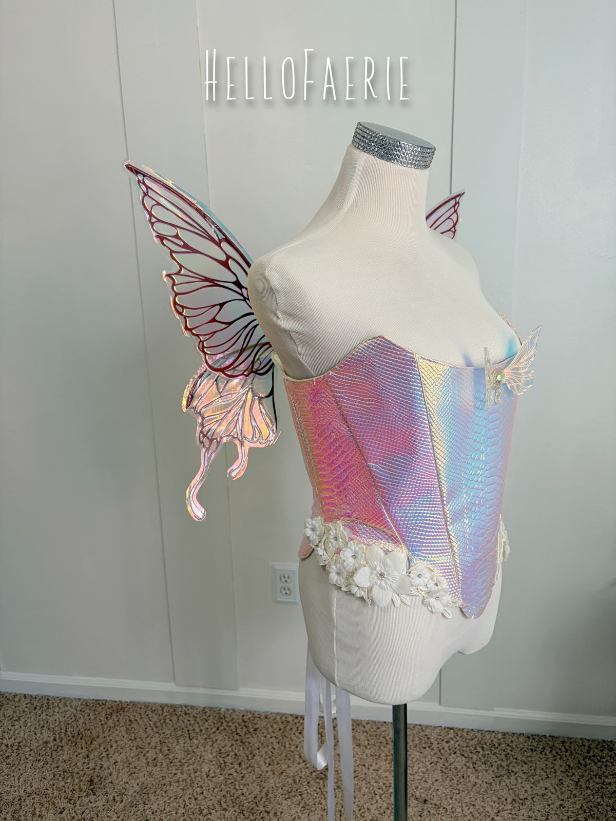 Mini Odette Burgundy Rust Butterfly iridescent fairy wings