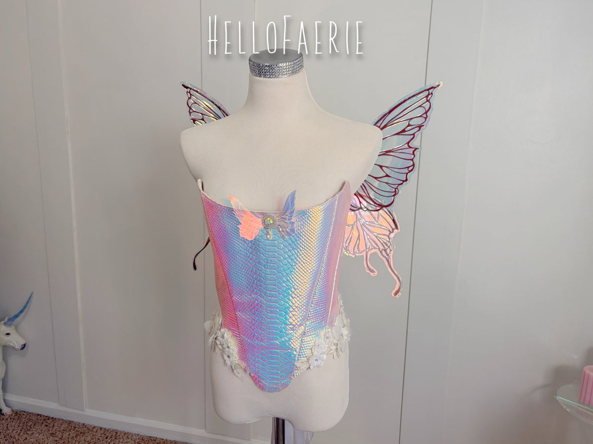 Mini Odette Burgundy Rust Butterfly iridescent fairy wings