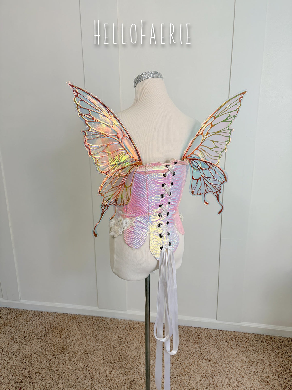 Mini Odette Burgundy Rust Butterfly iridescent fairy wings