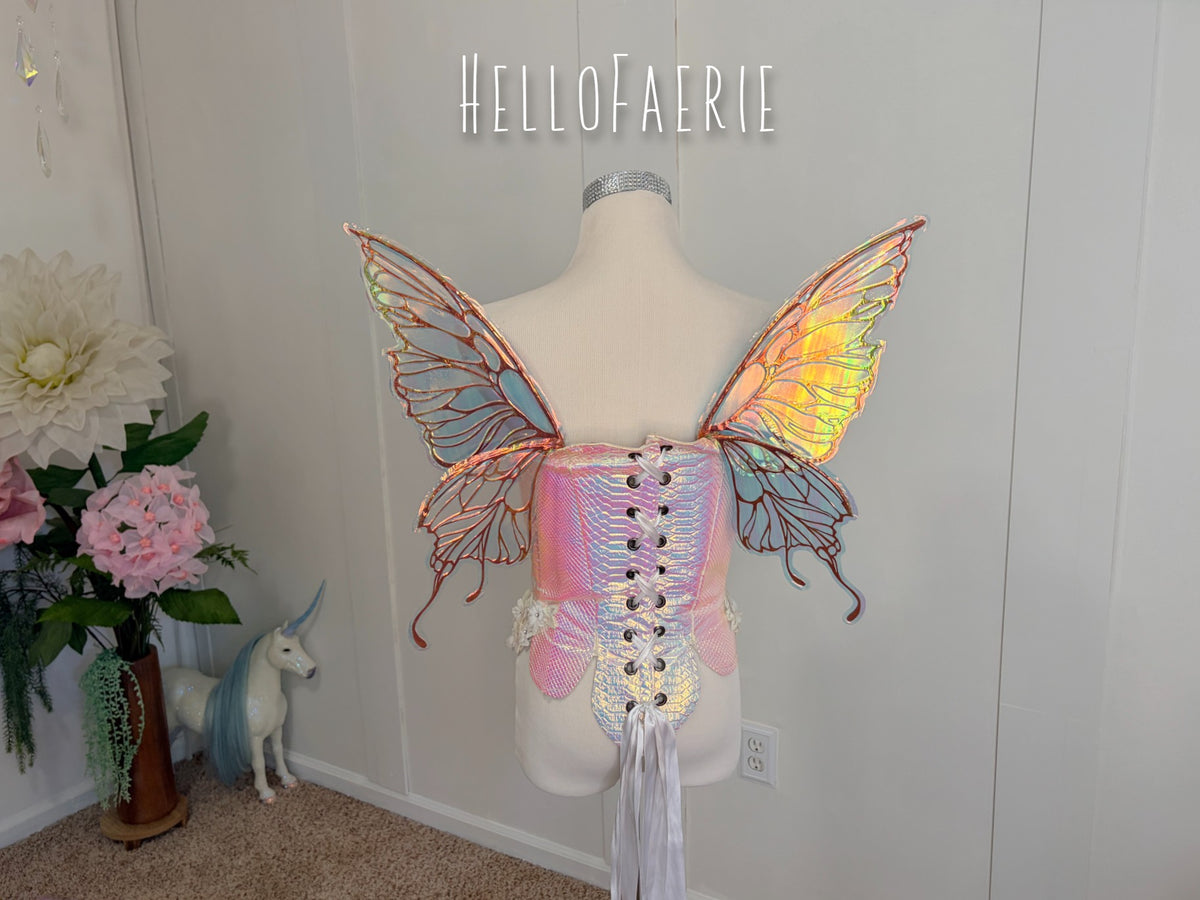 Mini Odette Burgundy Rust Butterfly iridescent fairy wings