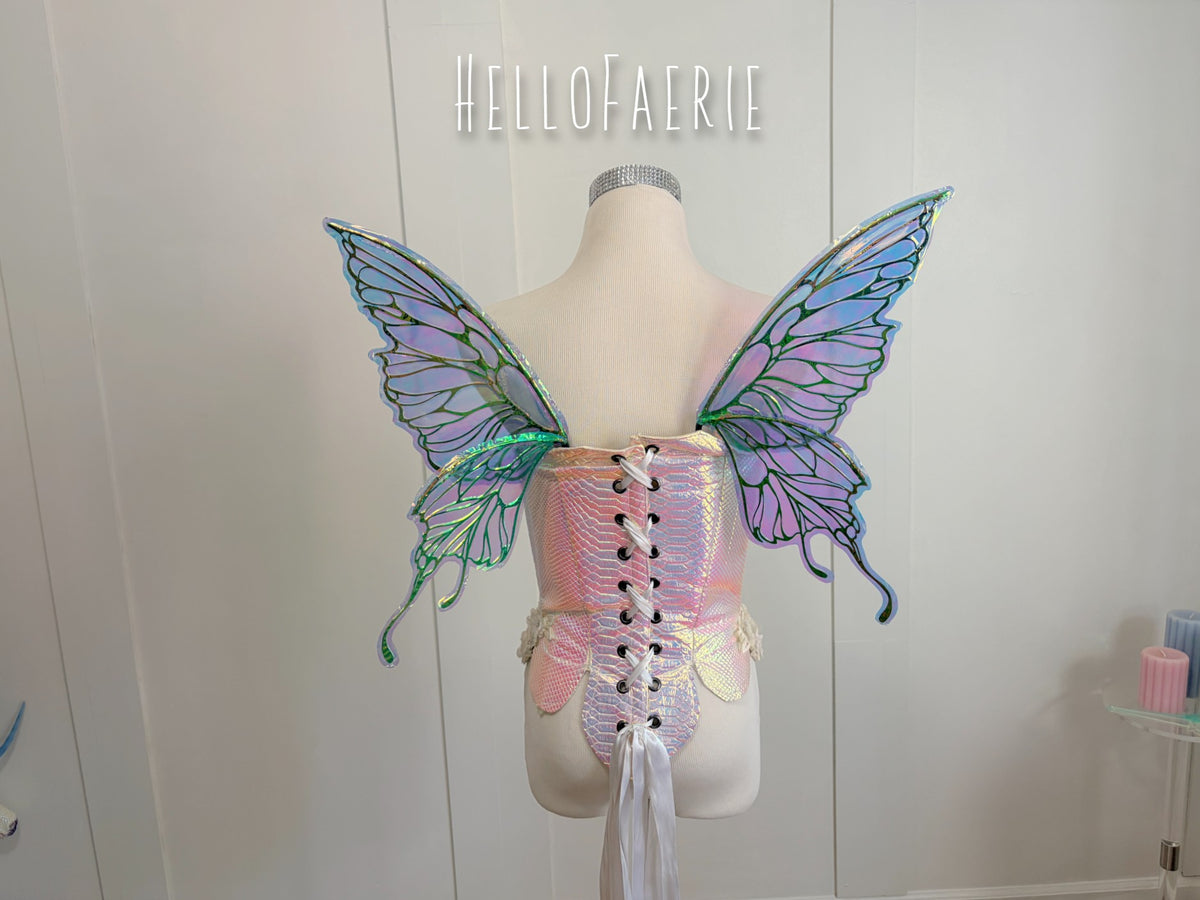 Mini Odette Beetle Green Butterfly iridescent fairy wings