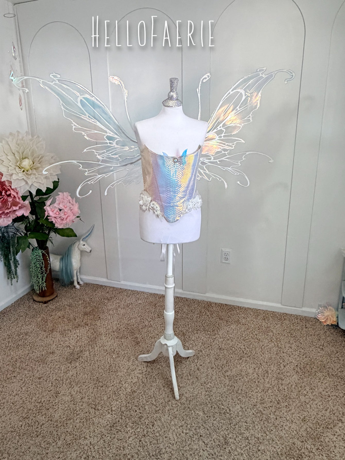 PRE ORDER Giant Midsummer Iridescent Fairy Wings