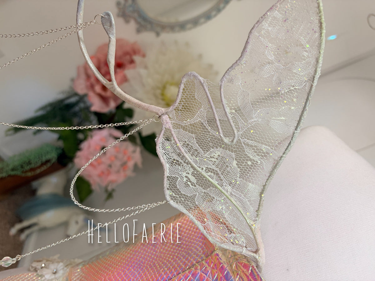 Cobweb Mini Lace and chain Fabric Fairy Wings