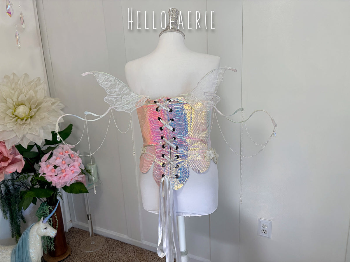 Cobweb Mini Lace and chain Fabric Fairy Wings