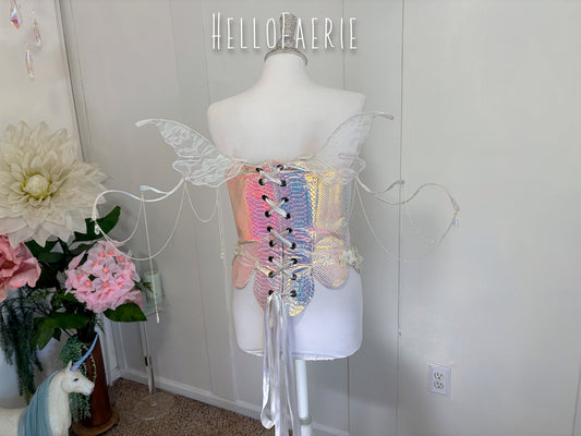 Cobweb Mini Lace and chain Fabric Fairy Wings