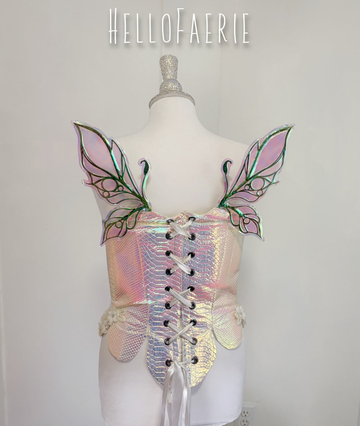 Micro mini Wings Lemon Yellow iridescent fairy wings