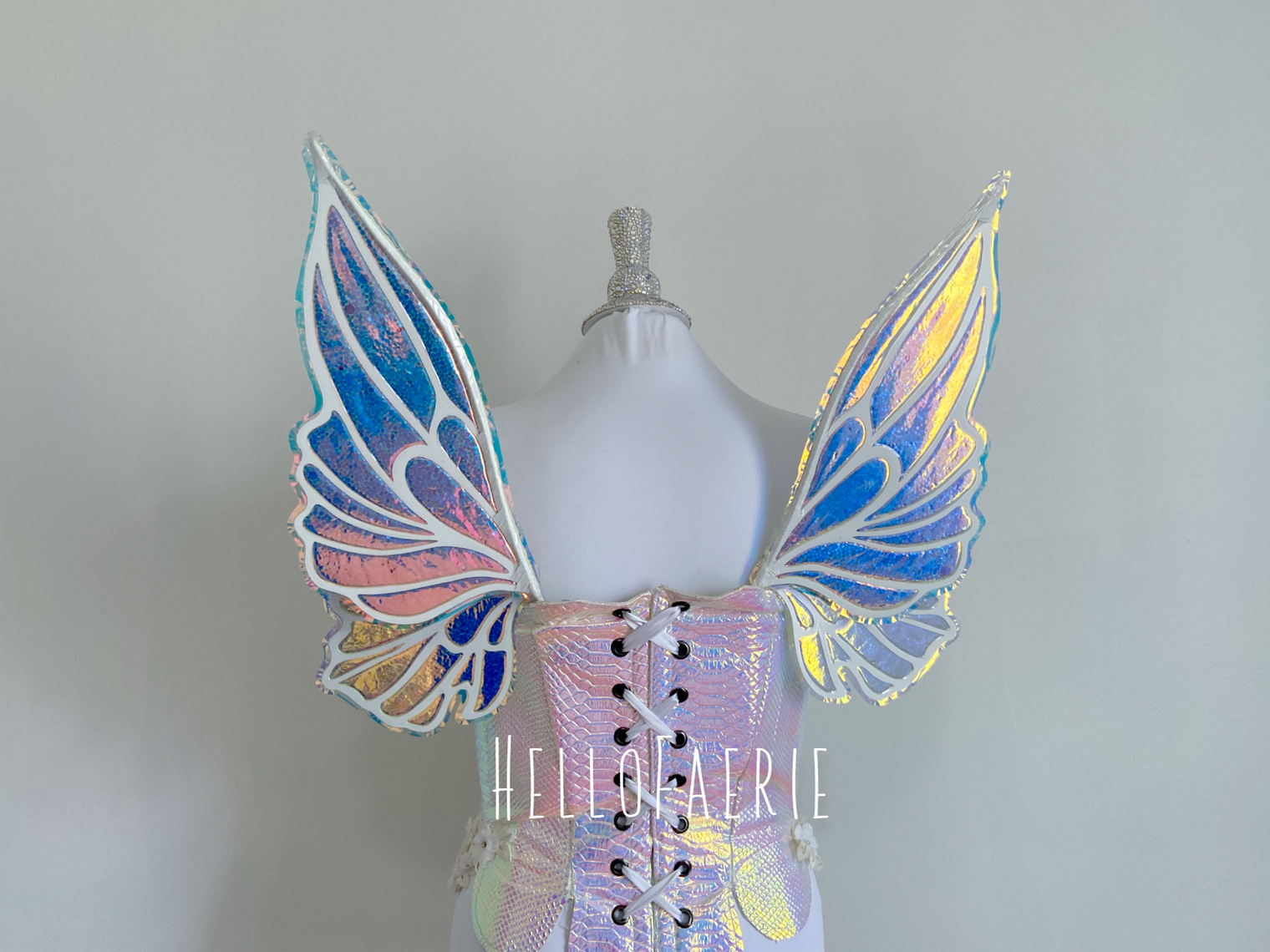 Made to Order AB Rhinestone crystal Butterfly iridescent fairy wings