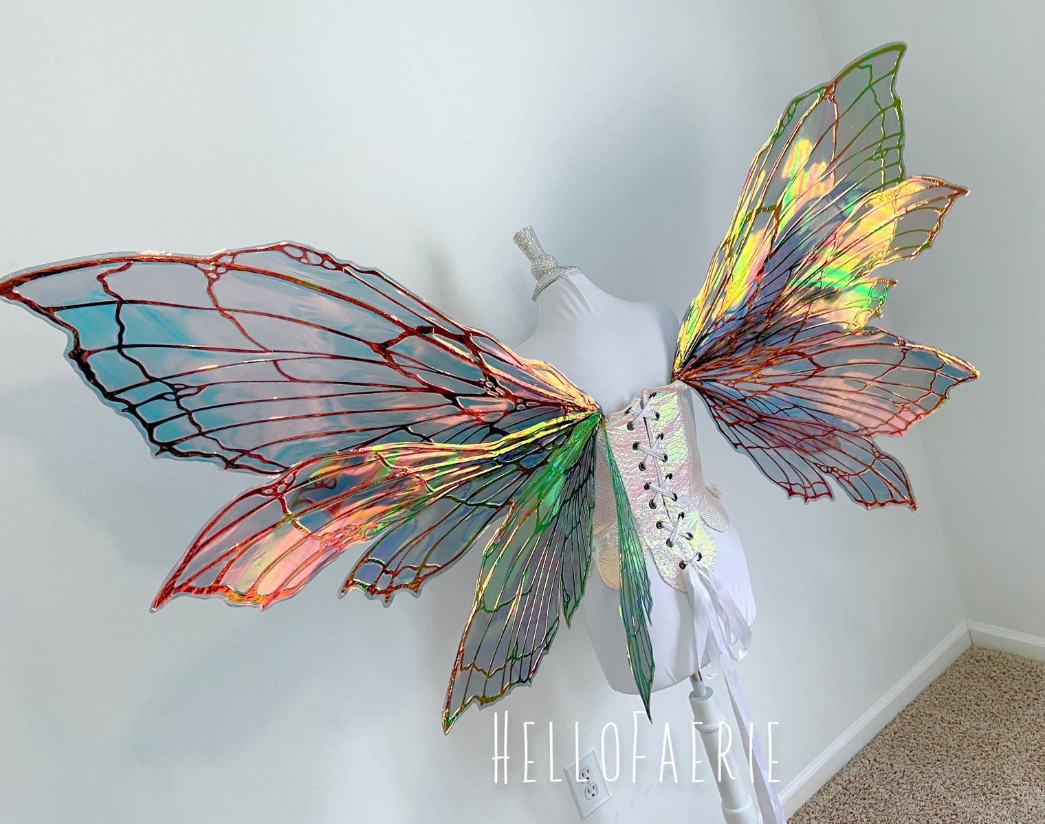 MONSTER Black Double set Peri Iridescent Fairy Wings
