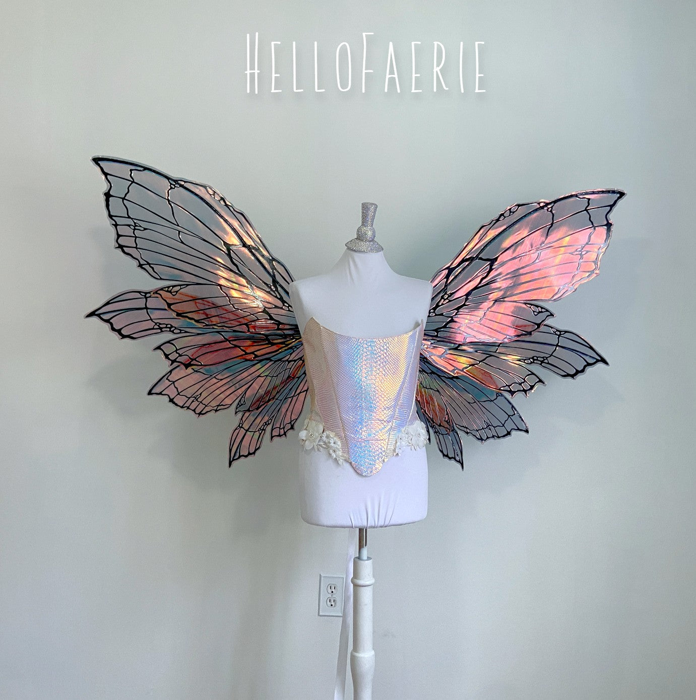 MONSTER Black Double set Peri Iridescent Fairy Wings
