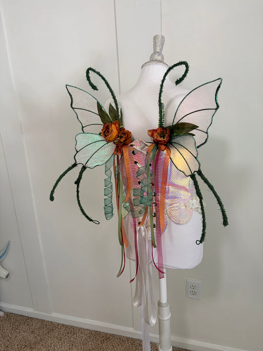 Floral Full Wire Butterfly style Fairy Wings