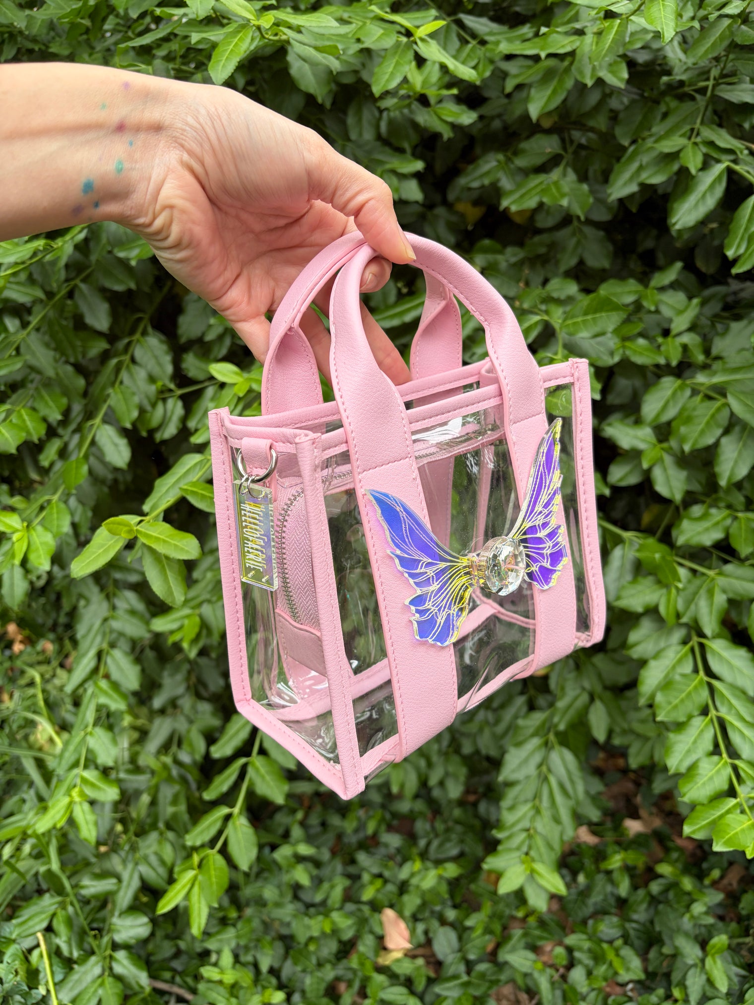 Pink Clear Fairy Purse