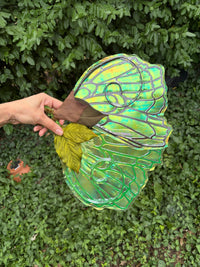 Bright green fairy wing Hand Fan