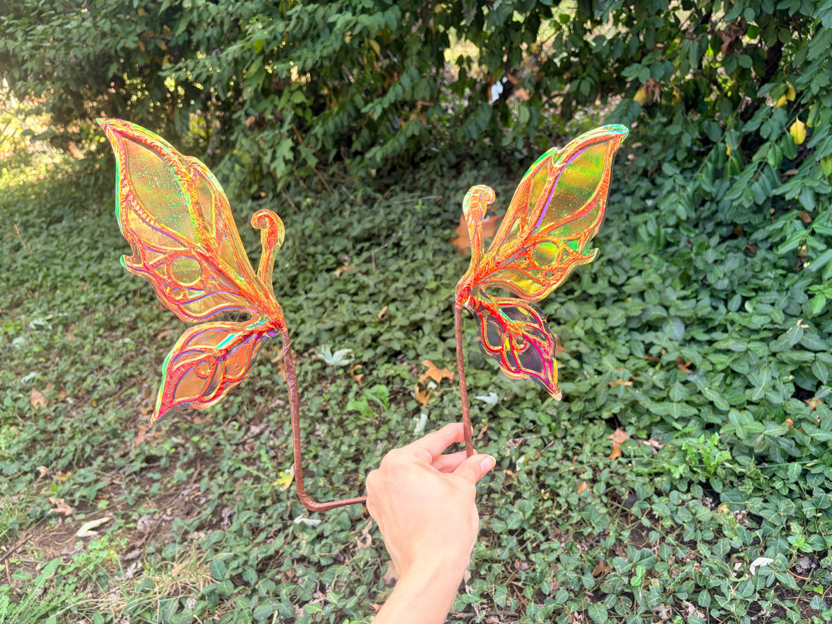 Micro mini Wings Red iridescent fairy wings