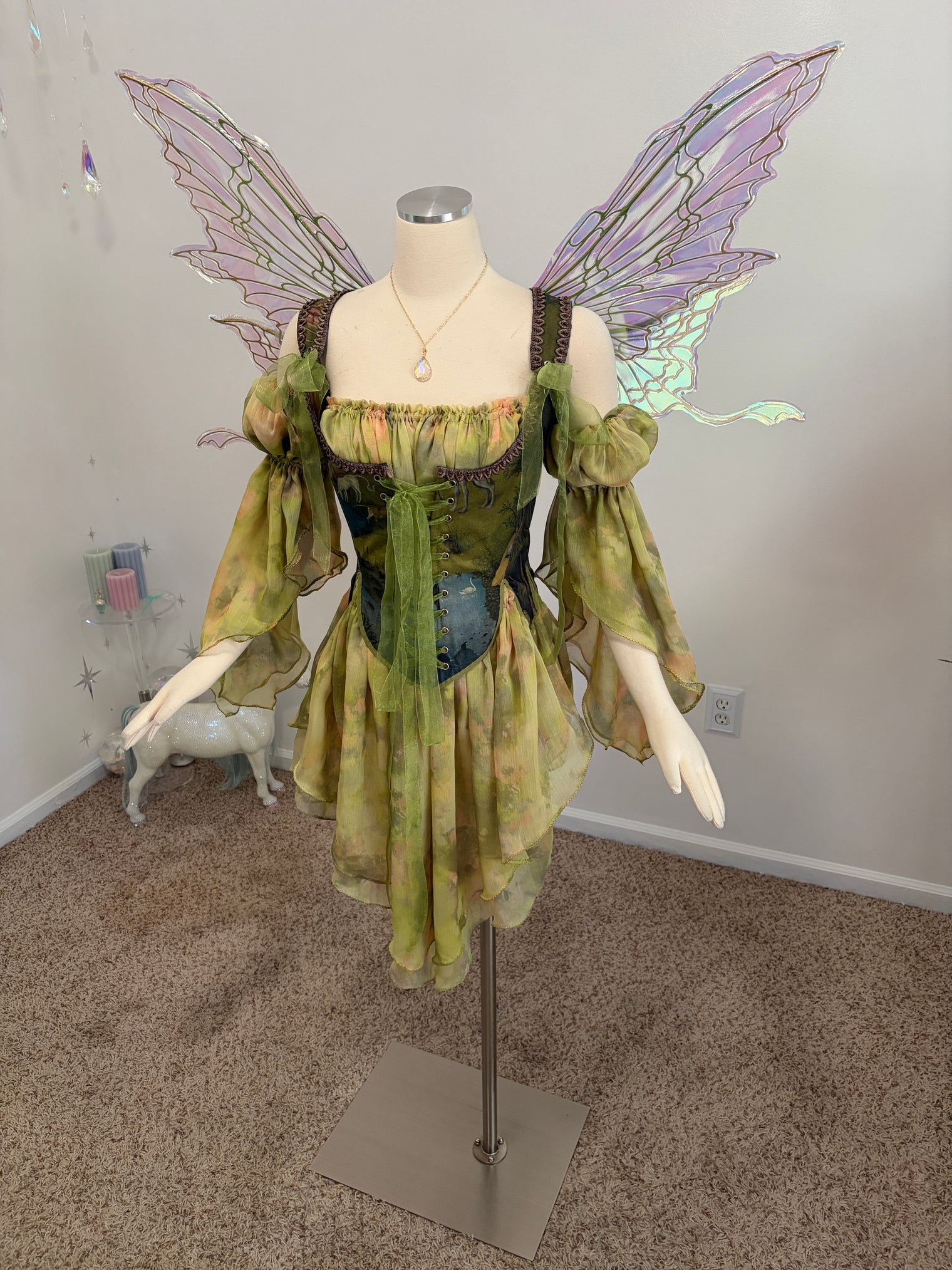 A drink with the unicorns corset and chemise