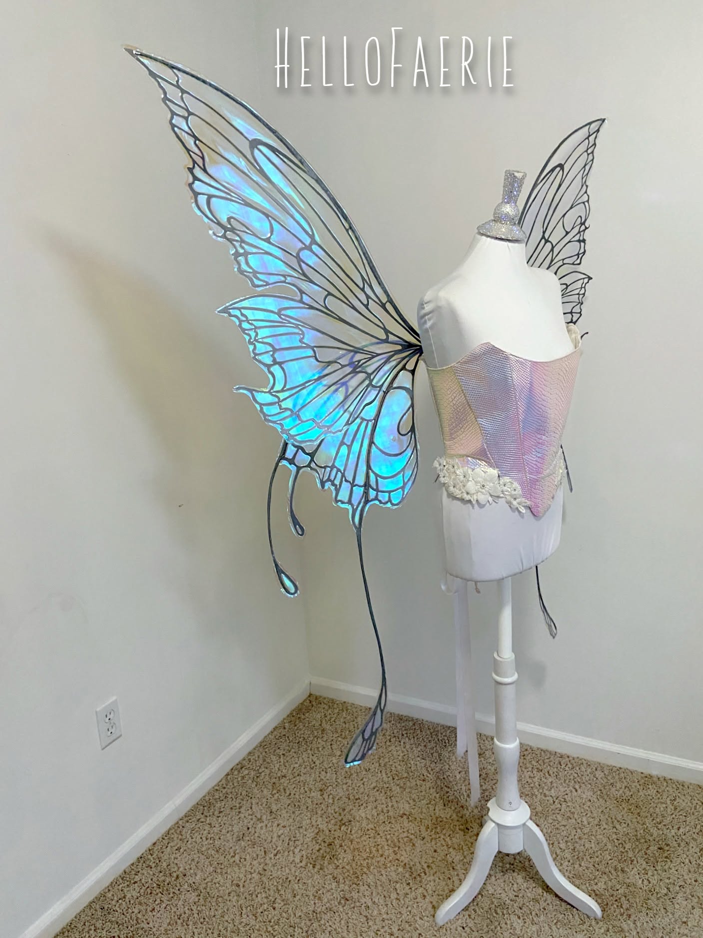 Monster size Made to Order Double Swallotail Iridescent Fairy Wings