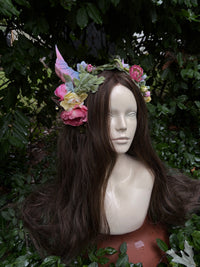 Pink candy color  Headpiece with horns and ears