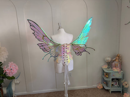 Green Large size Butterfly iridescent fairy wings