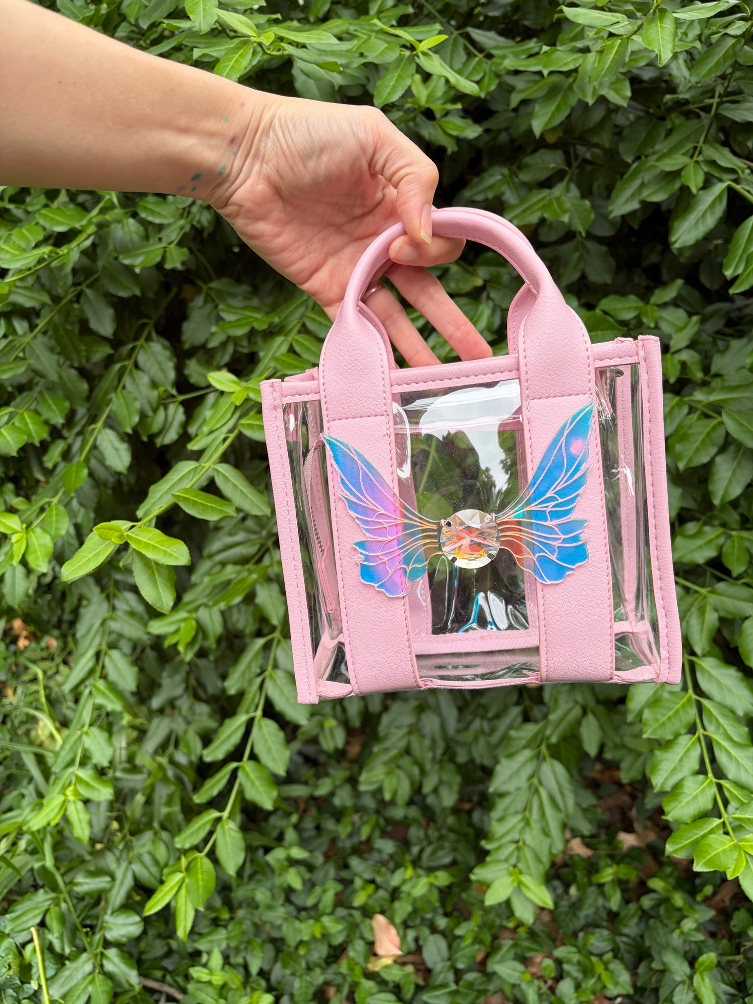 Pink Clear Fairy Purse