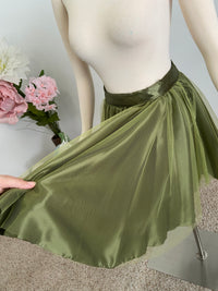 Sample Sale ~Green Tulle and Satin Skirt UNFINISHED