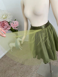 Sample Sale ~Green Tulle and Satin Skirt UNFINISHED
