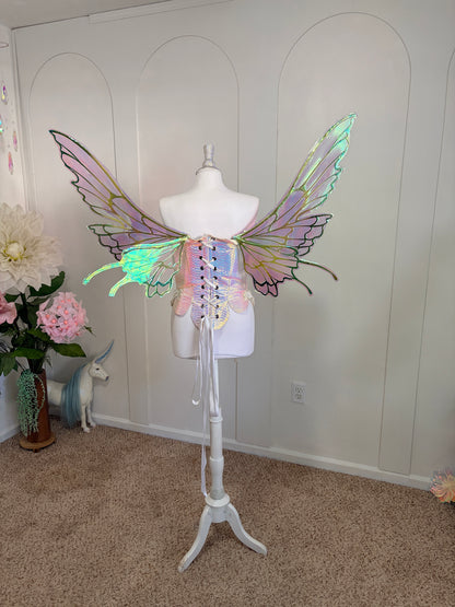 Green Large size Butterfly iridescent fairy wings