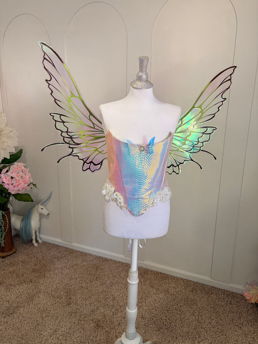 Green Large size Butterfly iridescent fairy wings