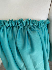 Sample Sale ~Aqua Silk Chiffon Iridescent bubble skirt