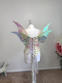 One of a kind rainbow Althea Butterfly iridescent fairy wings