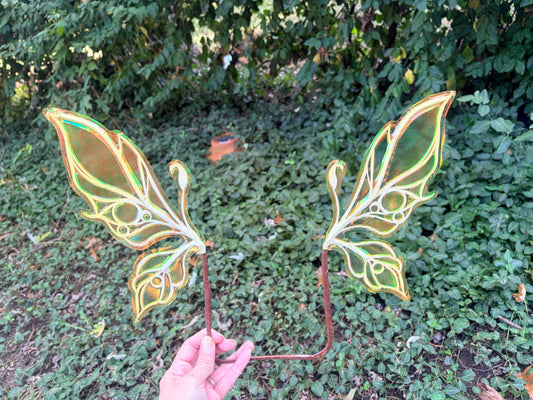 Micro mini Wings Lemon Yellow iridescent fairy wings